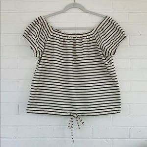 Madewell Striped Tie Top